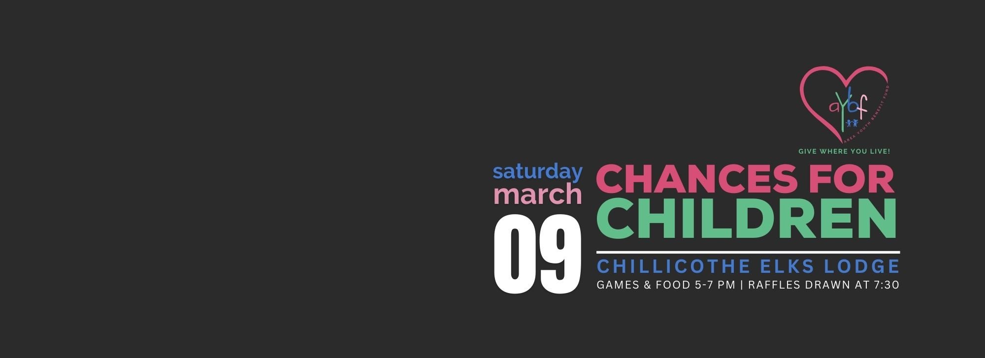 AYBF Chances for Children event March 9
