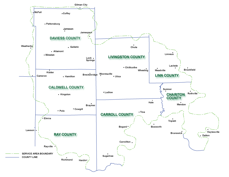 Map of Distribution Area